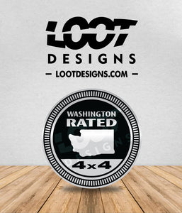 WASHINGTON RATED Badge for Offroad Vehicle