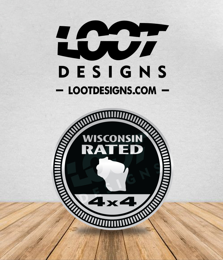 WISCONSIN RATED Badge for Offroad Vehicle