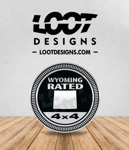 WYOMING RATED Badge for Offroad Vehicle