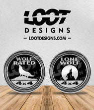 Load image into Gallery viewer, WOLF RATED Badge for Offroad Vehicle
