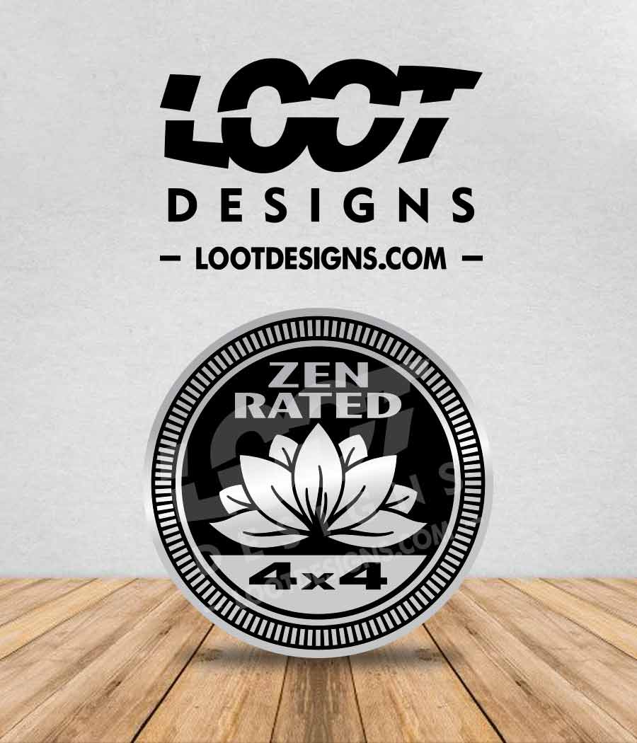 ZEN RATED (Lotus Flower) Badge for Offroad Vehicle