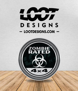 ZOMBIE RATED Badge for Offroad Vehicle