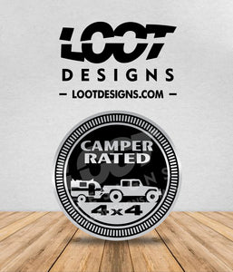 CAMPER RATED Badge for Offroad Vehicle