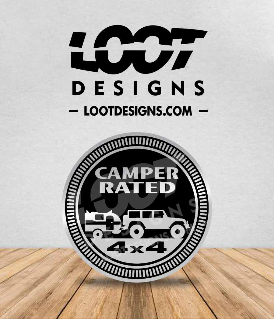 CAMPER RATED Badge for Offroad Vehicle