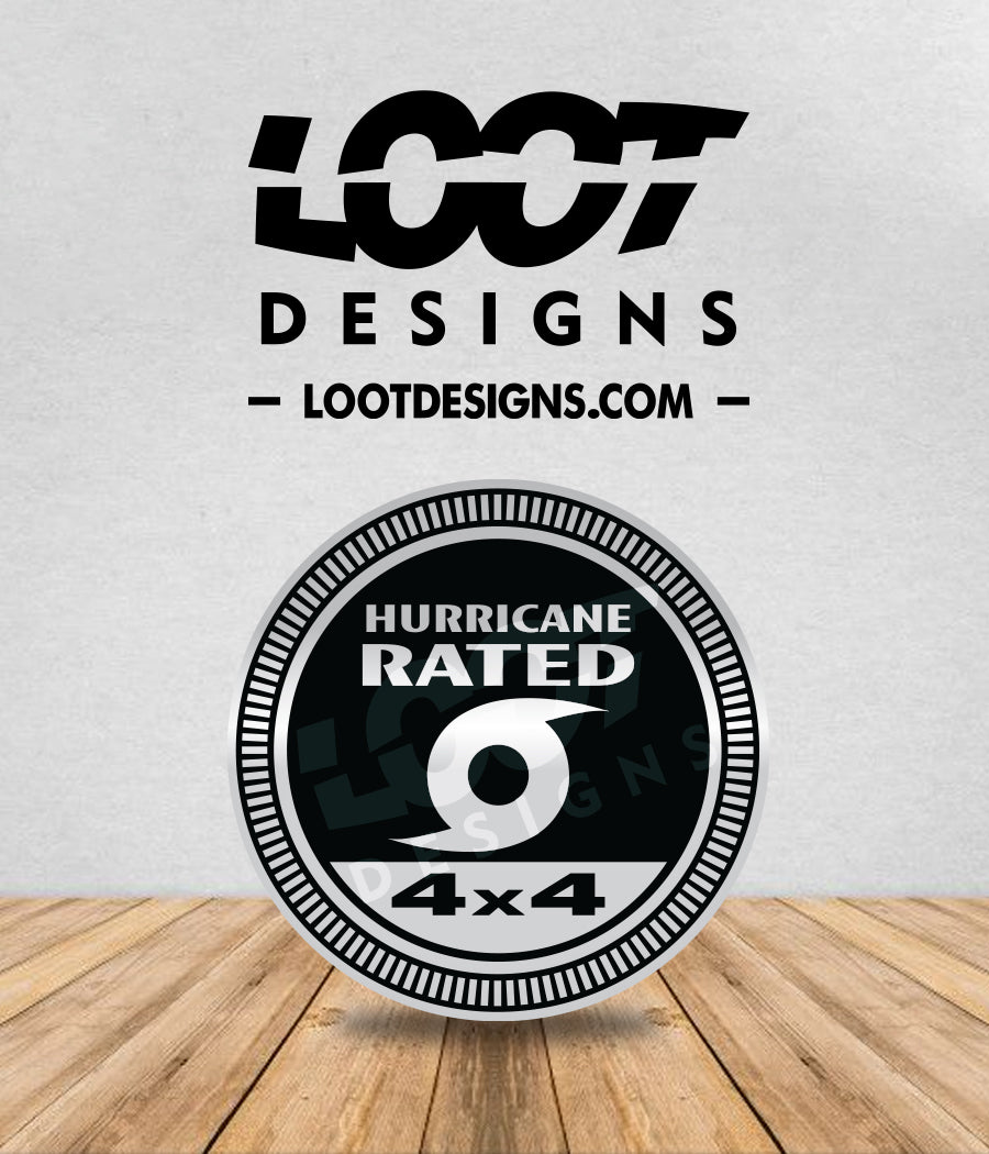 HURRICANE RATED Badge for Offroad Vehicle