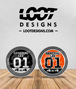 GENERAL LEE 01 Badge for Offroad Vehicle