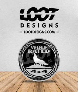 WOLF RATED Badge for Offroad Vehicle